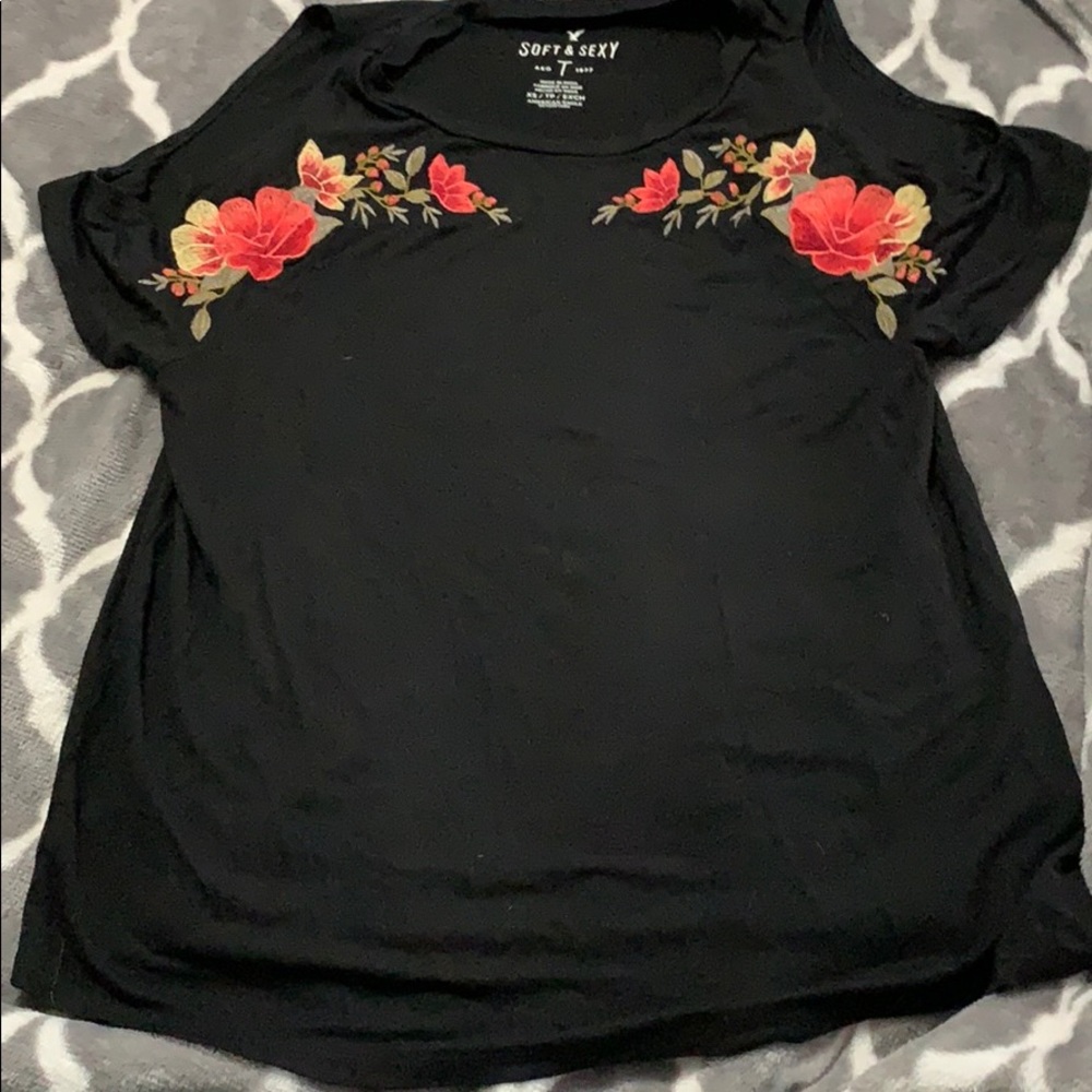 American Eagle Soft and Sexy cold shoulder top